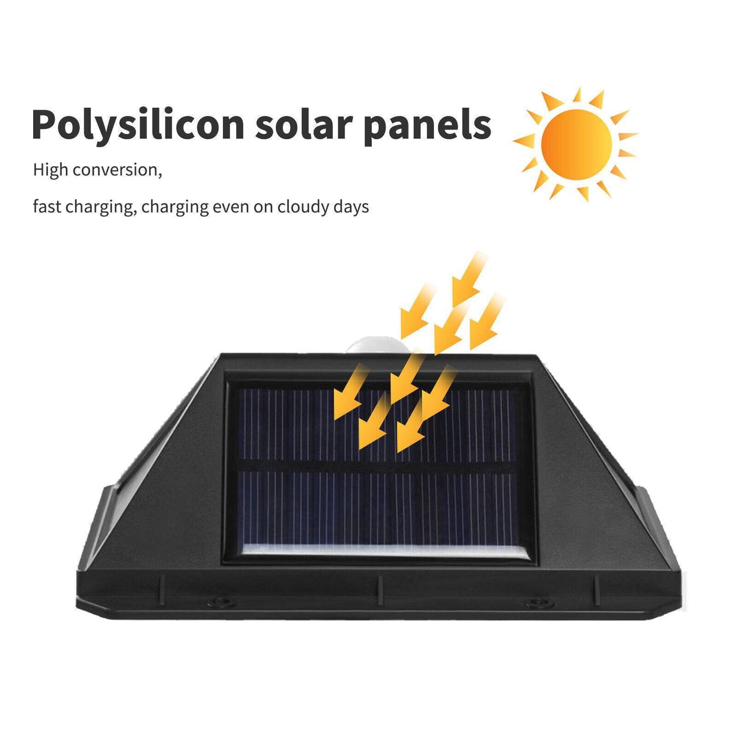4X Solar Power PIR Motion Sensor Wall Lights LED Outdoor Garden Security Lamp